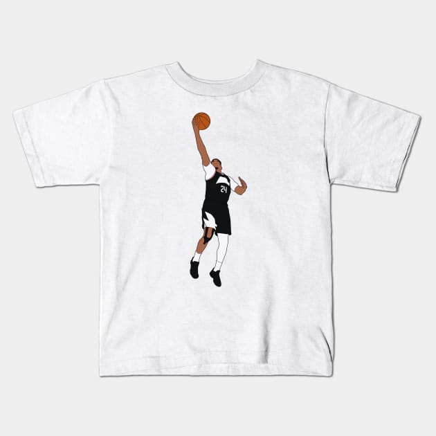 Norm Powell Layup Minimal Kids T-Shirt by whelmd